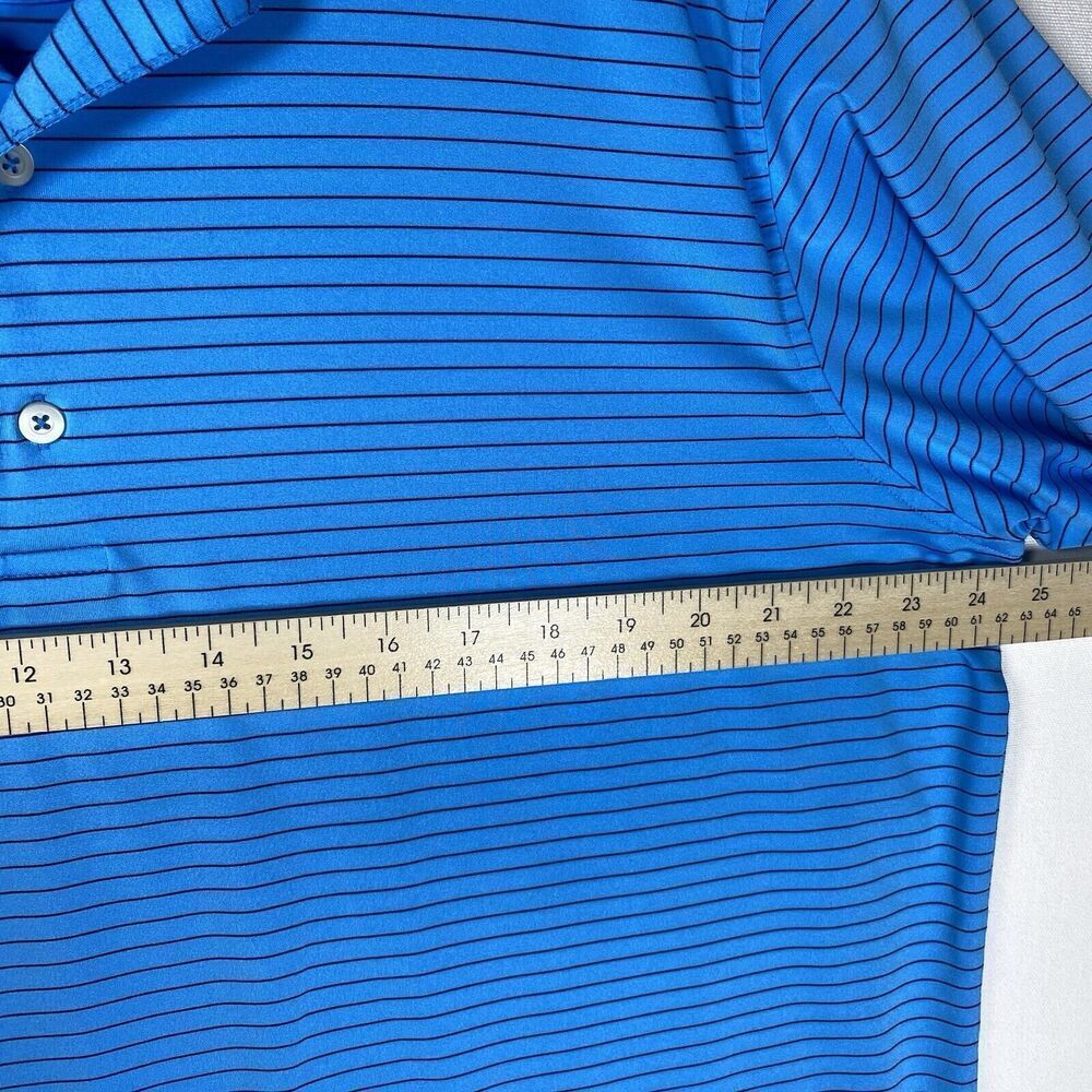 F&G Tech XL Golf Polo Fairway & Greene Shirt Men X-Large Blue Black Striped - Picture 4 of 7